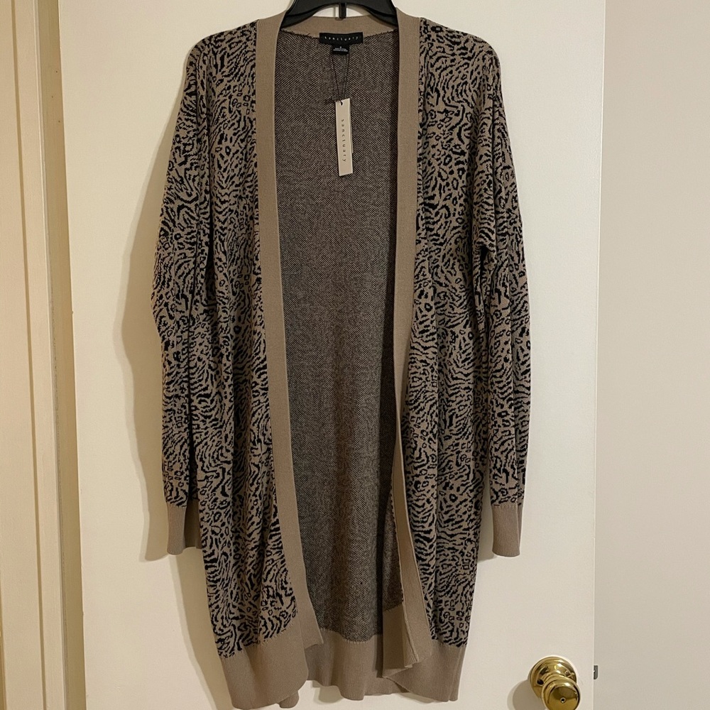 Long open cardigan